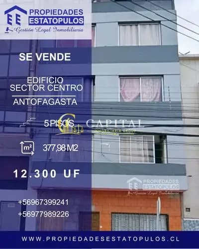 SE VENDE EDIFICIO EN SECTOR CENTRO DE ANTOFAGASTA.